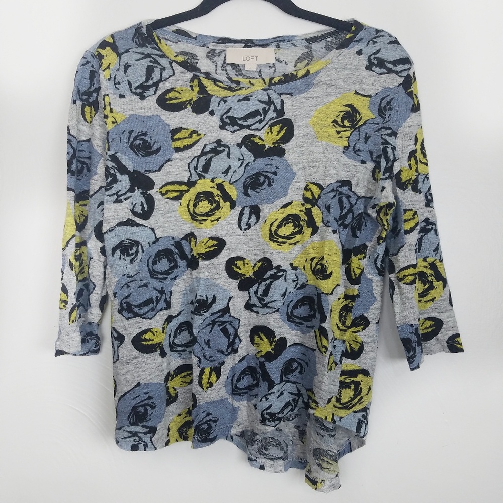 LOFT Linen asymmetric tee